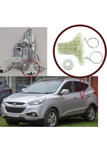 Hyundai IX35 Tucson MK2 LM 2009-2016 Kia Sorento XM İçin Elektrikli Arka Sol Cam Kriko Tamir Seti fiyatları