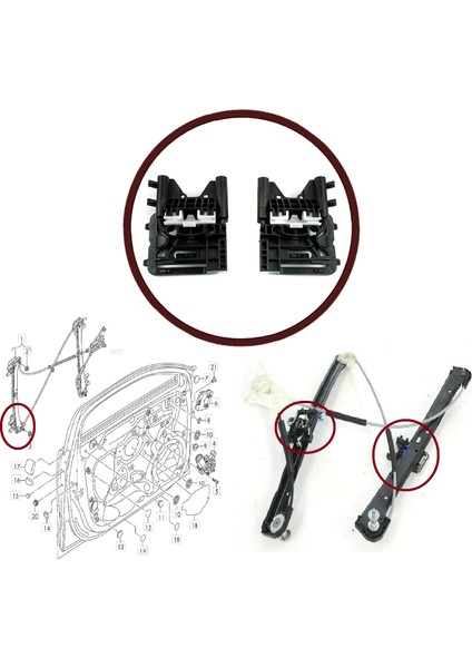 V1BWR5419 Range Rover L405 Için Ön Arka Cam Kriko Klips Seti CK52-23201-AK fiyatları