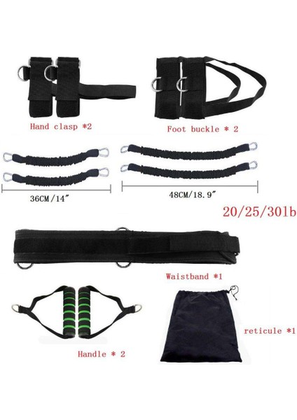 Hız Mukavemeti Çeviklik Eğitim Kayışı Boks Eğitim Direnç Band 30LBS (Yurt Dışından)