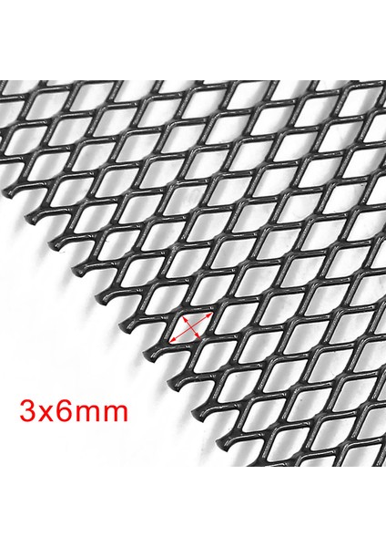 Siyah Araba Araç Gümüş Ton Alüminyum Alaşım Rhombic Grille Örgü Levha (Yurt Dışından) indirimleri