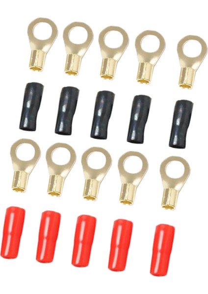 5 Pairs 8 Awg Araba Ses Yüzük Terminalleri Ortak Elektrik Kablolama Aksesuarları (Yurt Dışından)