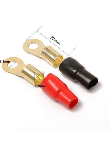 5 Pairs 8 Awg Araba Ses Yüzük Terminalleri Ortak Elektrik Kablolama Aksesuarları (Yurt Dışından)