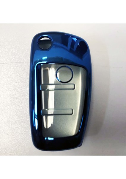 Audi Mavi Sustalı Plastik Anahtar Kılıfı Koruma Kabı