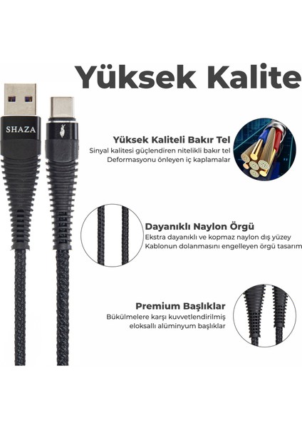 USB Type-C Pd 5A 100 W Örgülü Hızlı Şarj ve Data Kablosu 2 Metre fırsatları