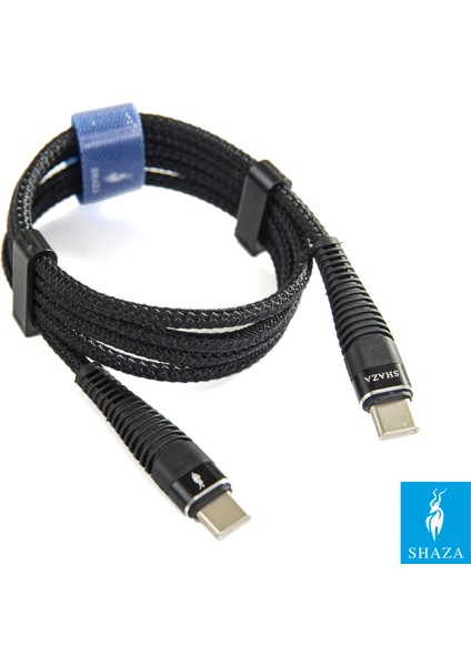 Type-C To Type-C Pd 5A 100 W Örgülü Hızlı Şarj ve Data Kablosu 1 Metre