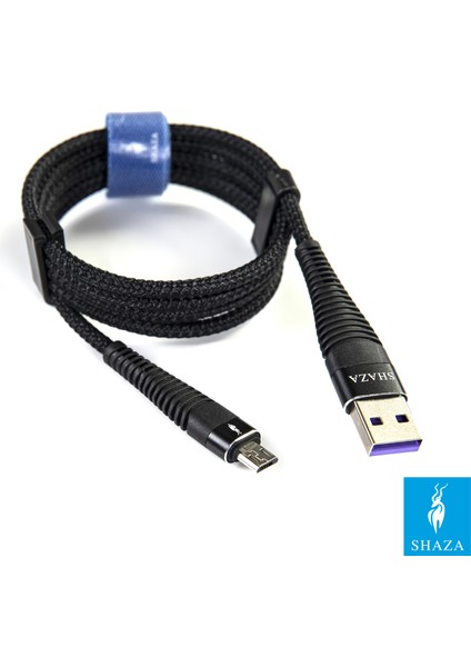 USB Micro 5A 100 W Örgülü Hızlı Şarj ve Data Kablosu 1 Metre