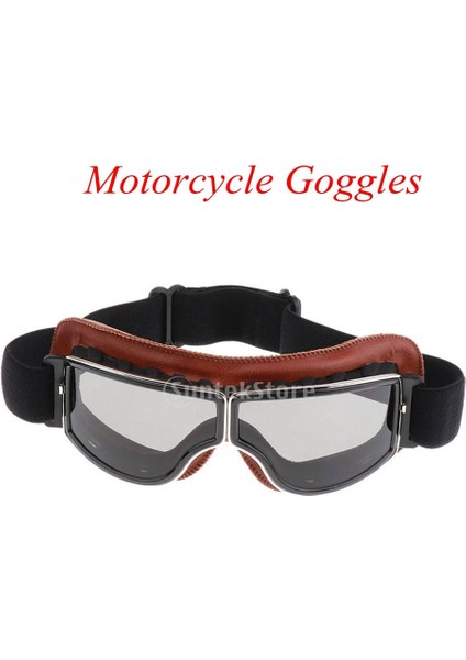 Retro Kask Goggles Motosiklet Cruiser Vintage Pilot Gözlükler Harley (Yurt Dışından)