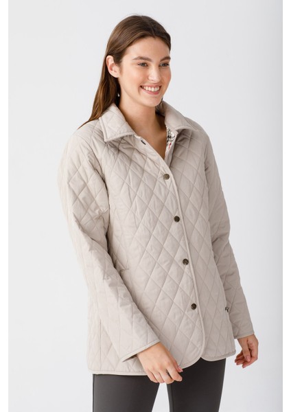 Kadın Kapitone Araboy Ceket 02421433 Bej