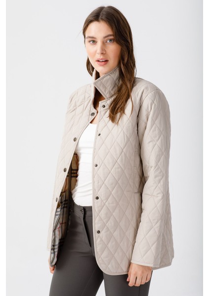 Kadın Kapitone Araboy Ceket 02421433 Bej fırsatları