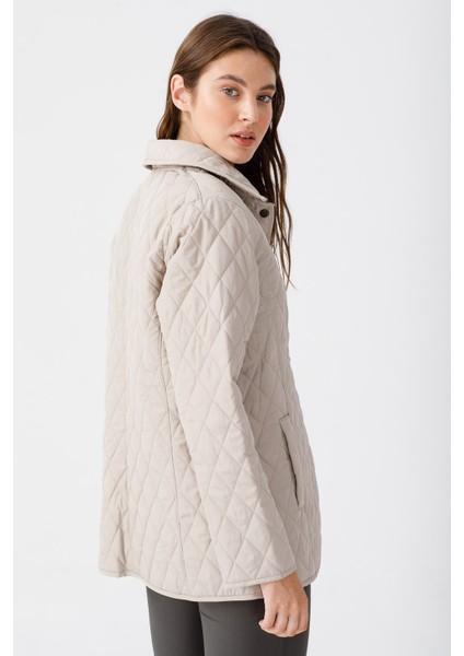 Kadın Kapitone Araboy Ceket 02421433 Bej indirimleri