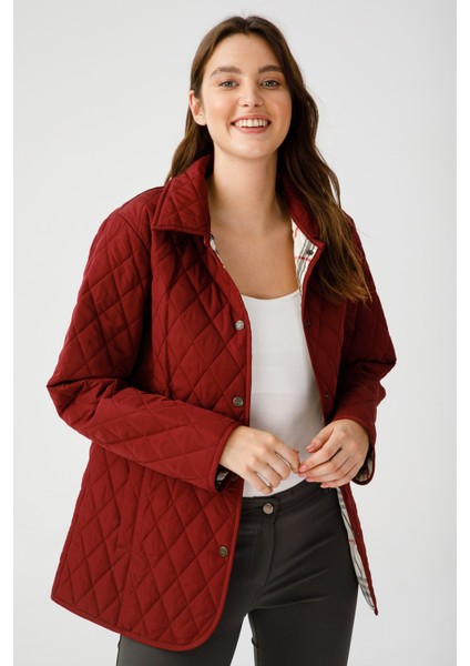 Kadın Kapitone Araboy Ceket 02421433 Bordo