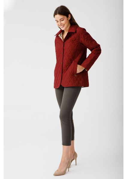 Kadın Kapitone Araboy Ceket 02421433 Bordo fiyatları