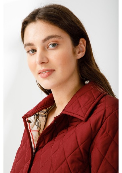 Kadın Kapitone Araboy Ceket 02421433 Bordo modelleri