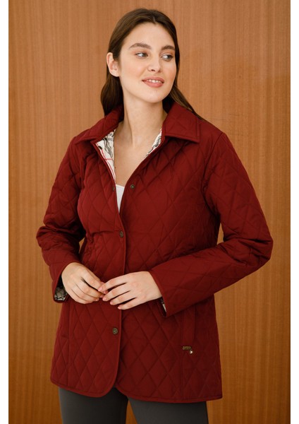 Kadın Kapitone Araboy Ceket 02421433 Bordo fırsatları