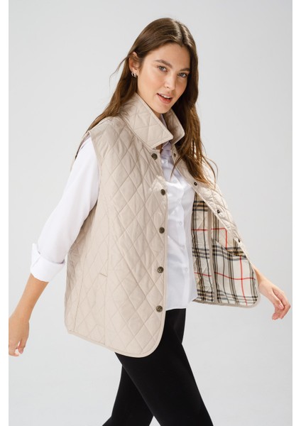 Kadın Kapitone Yelek 02421437 Bej fiyatları