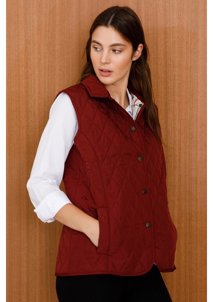 Kadın Kapitone Yelek 02421437 Bordo