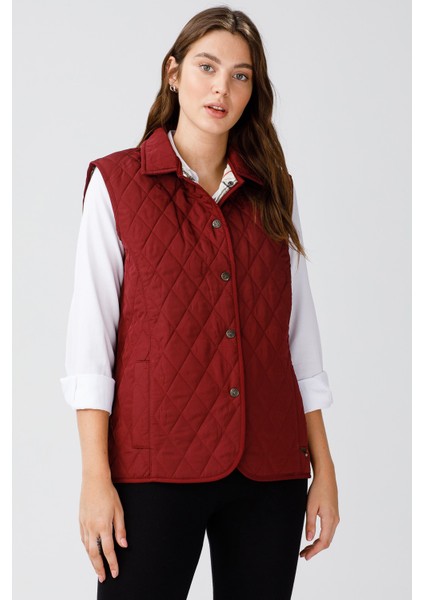 Kadın Kapitone Yelek 02421437 Bordo