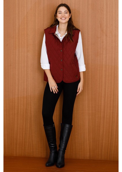 Kadın Kapitone Yelek 02421437 Bordo fiyatları