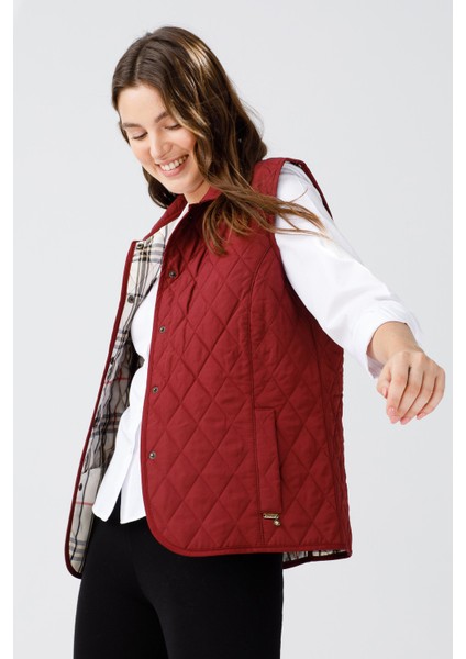 Kadın Kapitone Yelek 02421437 Bordo modelleri