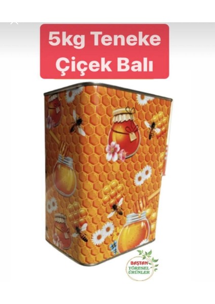 Baştan Yöresel 5kg Teneke Yayla Çiçek Balı