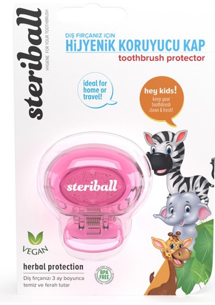 Diş Fırçası Koruma Kabı Çocuk Zebra