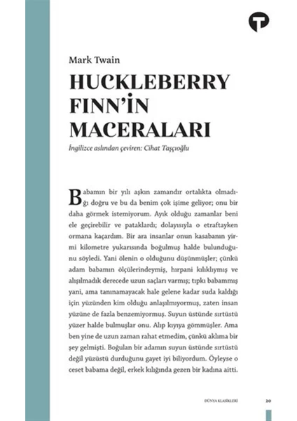 Huckleberry Finn'in Maceraları - Mark Twain