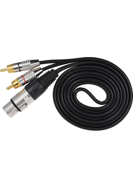 Rca Erkek Fiş Xlr 3-Pinli Kadın Ses Kablosu Konnektör Adaptörü Kablosu 0.5m  (Yurt Dışından)