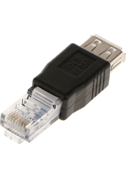 RJ45 Erkek USB Af Af Bir Kadın Adaptörü Soket Ağ Ethernet Yönlendirici Fiş  (Yurt Dışından)