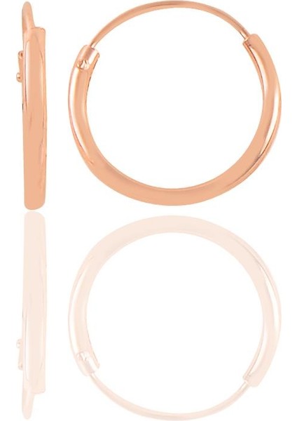 925 Ayar Gümüş Mini Rose Halka Küpe