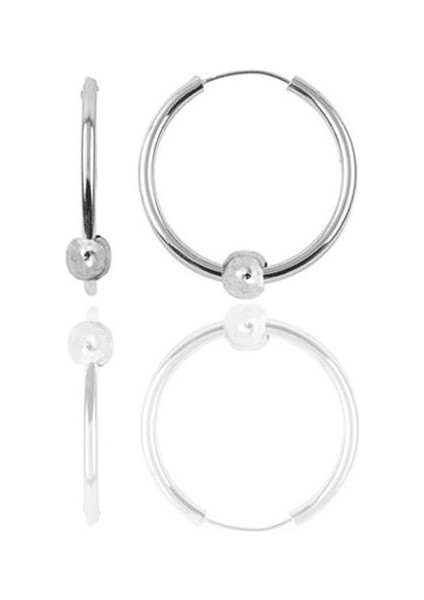 Gümüş 12 mm Mini Sade Toplu Halka Küpe