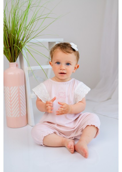 Kız Bebek Little Beauty Fistolu Çıtçıtlı Tulum (3-24AY)