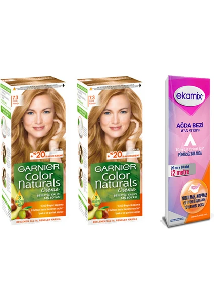 Color Naturals Set Boya 7-3 Fındık Kabuğu x 2 + Ekamix Ağda Bandı