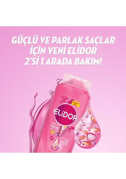 Superblend 2'si 1 Arada Şampuan ve Saç Bakım Kremi Güçlü ve Parlak Saçlar Vitamin E Macamadia Yağı Keratin 650 ML