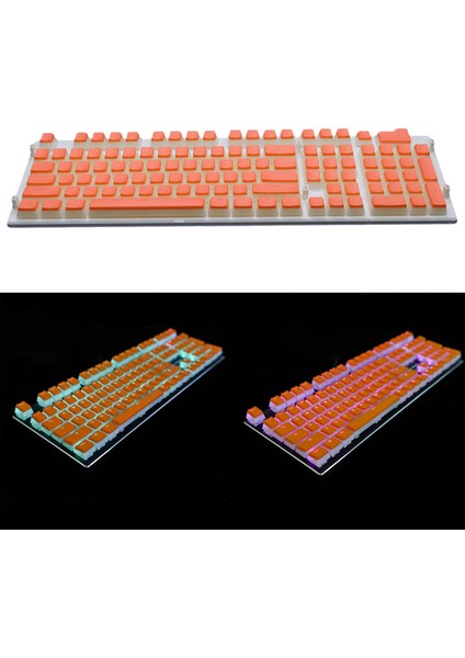 Çift Shot Puding Keycaps Kiraz Mx Mekanik Klavye Beyaz Set (Yurt Dışından)