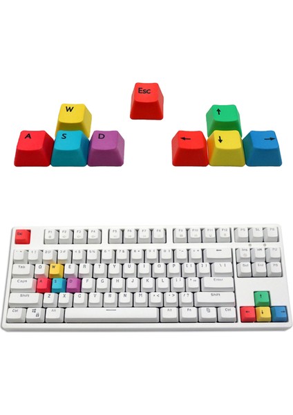 Pbt Keycaps 9 Adet Esc, Ok Anahtarları, W, A, S, D Mekanik Klavyeler Için (Yurt Dışından)