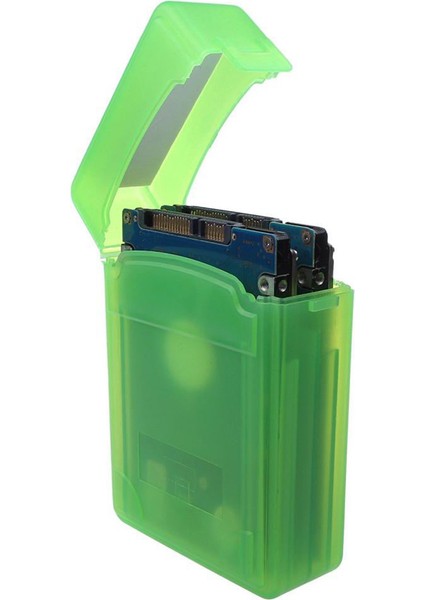 2.5 Inç Plastik Sata HDD Ide Sabit Sürücü Muhafaza Çift Katmanlı Kılıf Yeşil (Yurt Dışından)