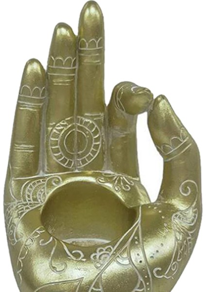 Ev Buddha Yoga El Mumluk Ofis Masaüstü Tealight Tutucu Dekor Budist Zen Heykelleri Ev Oturma Odası Yatak Odası Heykeli Dekoratif - Altın (Yurt Dışından) fiyatları