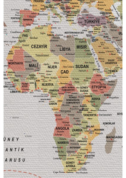 Duvar Örtüsü Halısı Bayrak Detaylı Türkçe Güncel Dünya Haritası 3966 modelleri