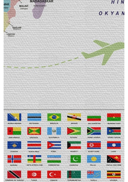 Duvar Örtüsü Halısı Bayrak Detaylı Türkçe Güncel Dünya Haritası 3966 fırsatları
