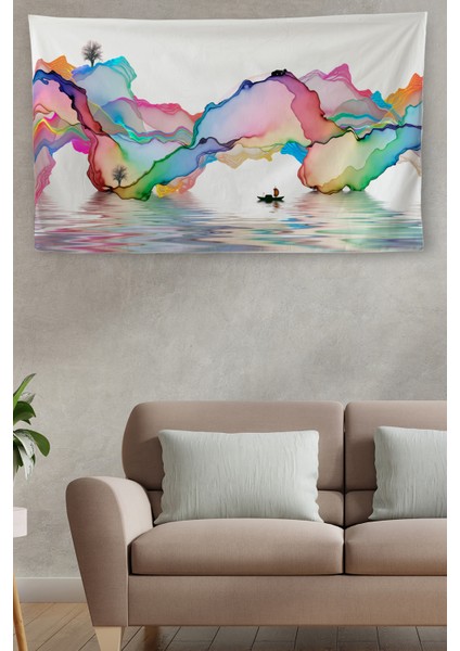 Duvar Örtüsü Soyut Kanvas Duvar Halısı 4032