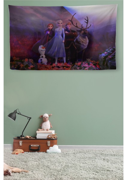 Duvar Örtüsü Karlar Kraliçesi Elsa Kanvas Duvar Halısı