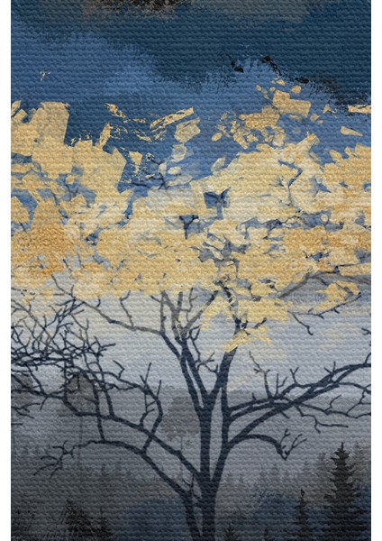 Duvar Örtüsü Ay Işığı ve Orman Manzaralı Kanvas Duvar Halısı 4039 fiyatları