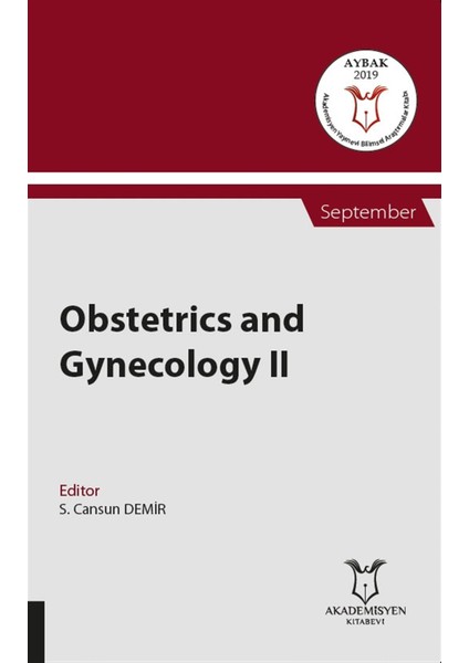 Obstetrics And Gynecology 2 - September - S. Cansun Demir
