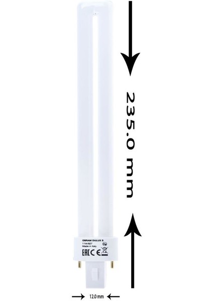 Dulux S 11W Kompak Floresan Ampul Sarı Işık 2700K 23,5 cm (5 Adet)