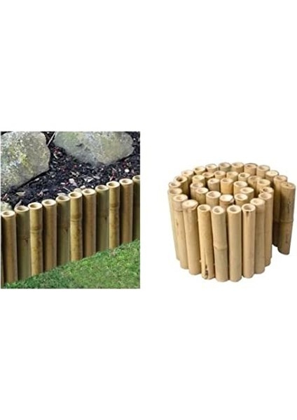 Bambu Dekoratif Bordür Sınır Bahçe Çiti Kazıklı 15CMX1MT