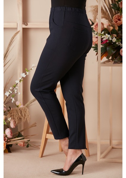 Beli Lastikli Fitilli Büyük Beden Lacivert Pantolon fiyatları