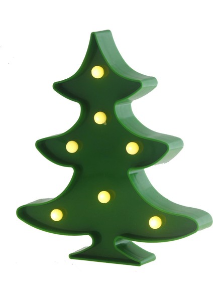 22CM LED Çam Ağacı Plastik Işık Gece Lambası Aydınlatma Pilli fırsatları
