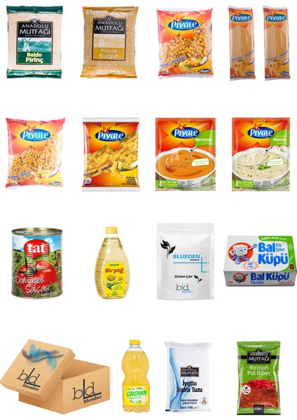 Ramazan Paketi Kumanya Gıda Paketi Erzak Yardım Hediye Paketi 16 Parça 132 Nolu Paket