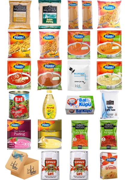 Ramazan Paketi Kumanya Ezrak Gıda Yardım Kolisi 24 Parça 81 nolu Paket