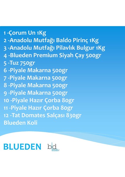 Ramazan Kumanya Gıda Paketi 12 Parça 99 Nolu Paket